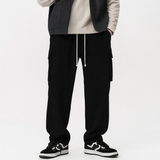 Męskie spodnie dresowe cargo – wygodne casualowe spodnie z kieszeniami