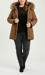 Damska zimowa kurtka z imitacją futra – ciepły i elegancki design