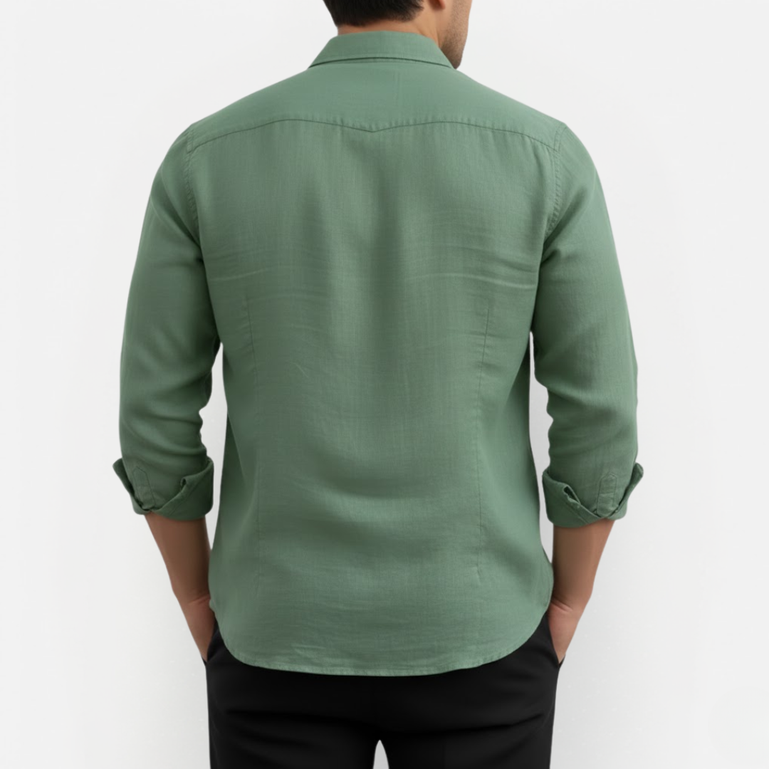 Luksusowa męska koszula z zapięciem na guziki – elegancki design