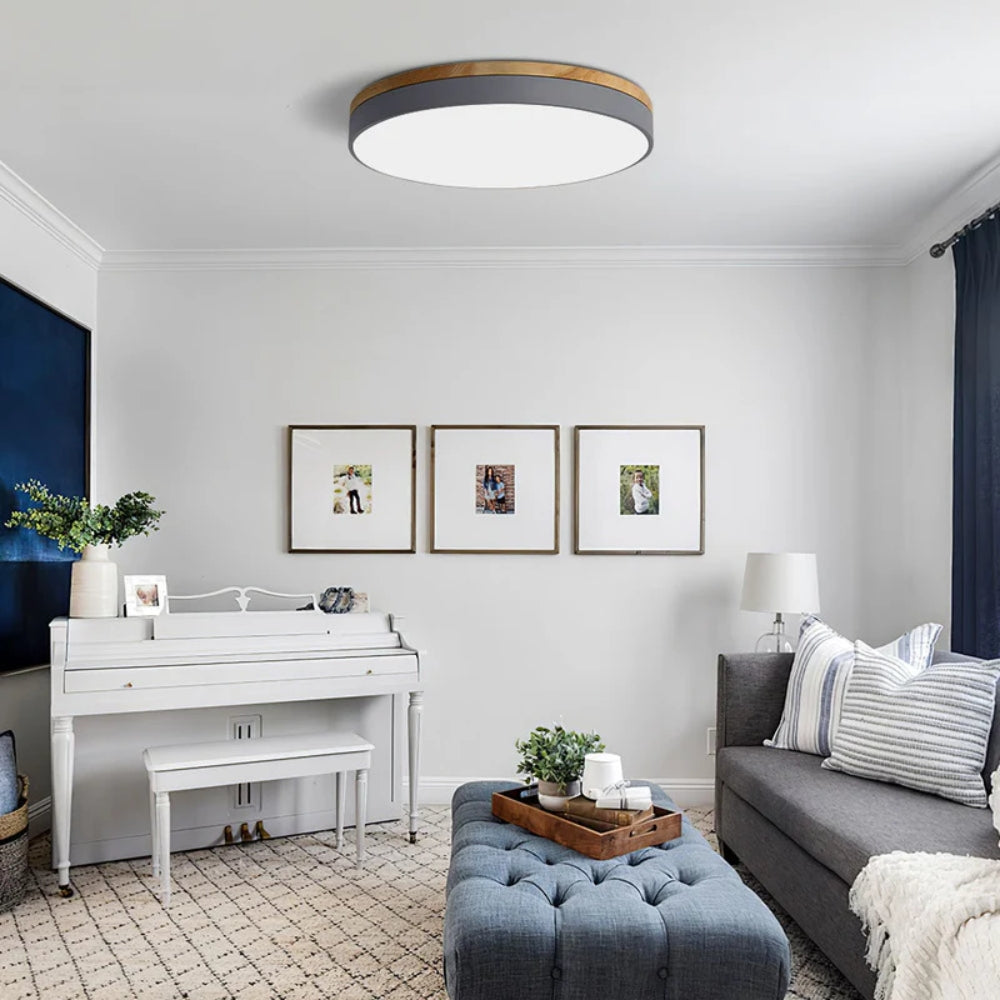 Nowoczesna lampa sufitowa LED – minimalistyczny okrągły design