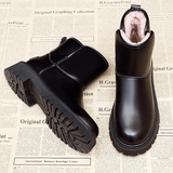 Damskie Buty Zimowe – Ciepłe Krótkie Botki z Miękkim Wnętrzem