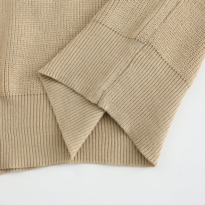 Męski sweter z półzamkiem i kołnierzem – Nowoczesny dzianinowy pulower