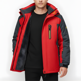 Pikowana męska kurtka zimowa z kapturem – ciepła i wygodna