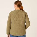 Damska pikowana kurtka lekka z kieszeniami