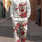 Unisex Świąteczny Dres – Wygodna Bluza z Kapturem i Spodnie Zestaw