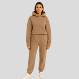 Damski zestaw loungewear – wygodna bluza z kapturem i spodnie