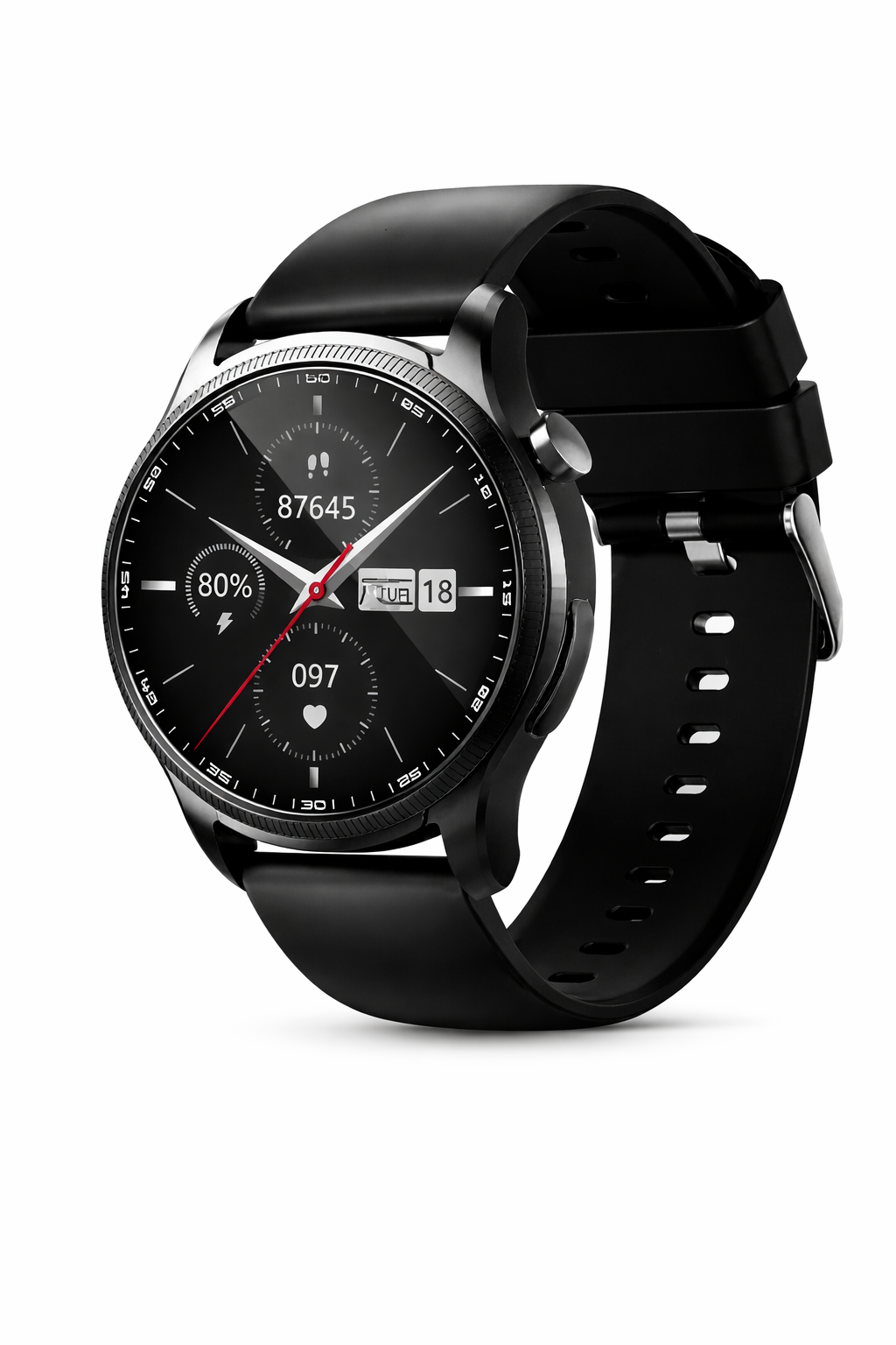 Smartwatch – Klasyczny Design Wodoodporny z Pulsometrem