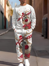 Unisex Świąteczny Dres – Wygodna Bluza z Kapturem i Spodnie Zestaw