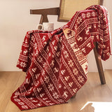 Świąteczny koc z norweskim wzorem – Ciepły i przytulny pled zimowy