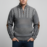Męski sweter z krótkim zamkiem skandynawski design