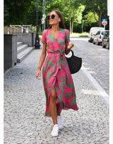 Sukienka Letnia Zwiewna Luźny Krój Elegancka Damska Casual