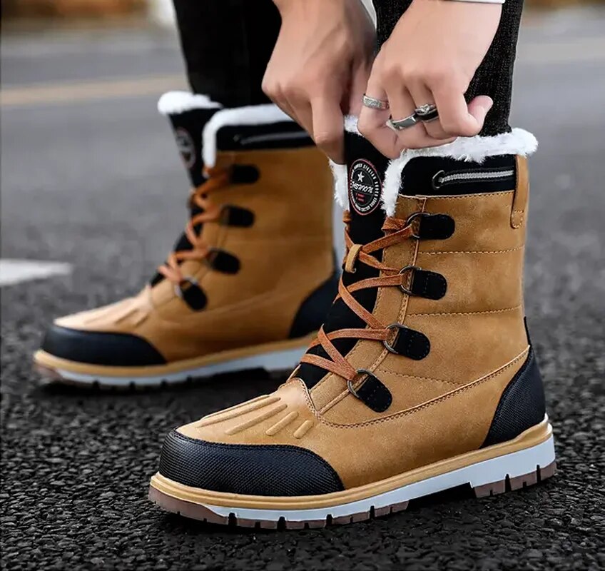 Męskie Buty Zimowe z Ciepłą Podszewką – Wygodny Uchwyt i Outdoorowy Styl