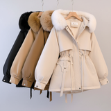 Damska zimowa kurtka z imitacją futra – ciepły i elegancki design