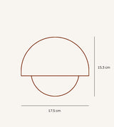 Nowoczesna lampa ścienna z półokrągłym designem do oświetlenia nastrojowego