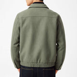 Męska casualowa kurtka z zamkiem i klasycznym kołnierzem