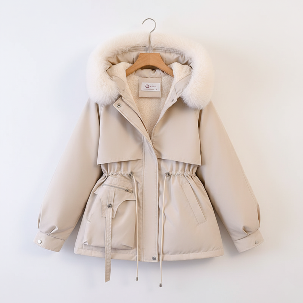 Damska zimowa kurtka z imitacją futra – ciepły i elegancki design