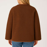 Damska bluza polarowa z zapięciem na guziki jesień zima