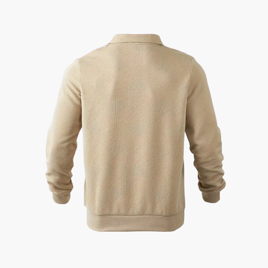 Męski sweter polo z zamkiem – Klasyczny i wygodny design
