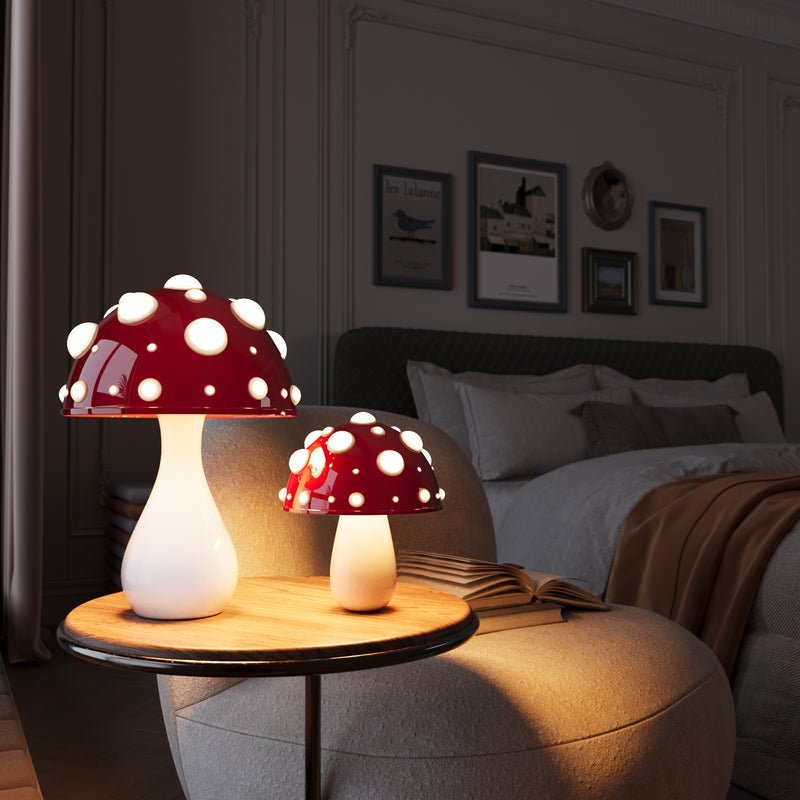 Lampa Stołowa Grzyb z Ciepłym Światłem LED