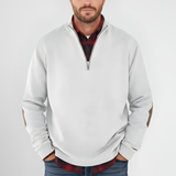 Męski sweter z półzamkiem casual i wygodny