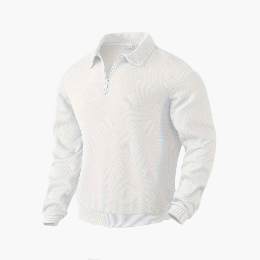 Męski sweter polo z zamkiem – Klasyczny i wygodny design