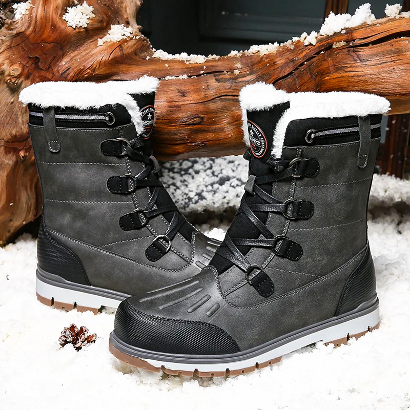 Męskie Buty Zimowe z Ciepłą Podszewką – Wygodny Uchwyt i Outdoorowy Styl