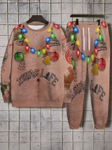 Unisex Świąteczny Dres – Wygodna Bluza z Kapturem i Spodnie Zestaw