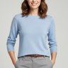 Damski Sweter z Okrągłym Dekoltem – Mieszanka Wełny i Ponadczasowy Design