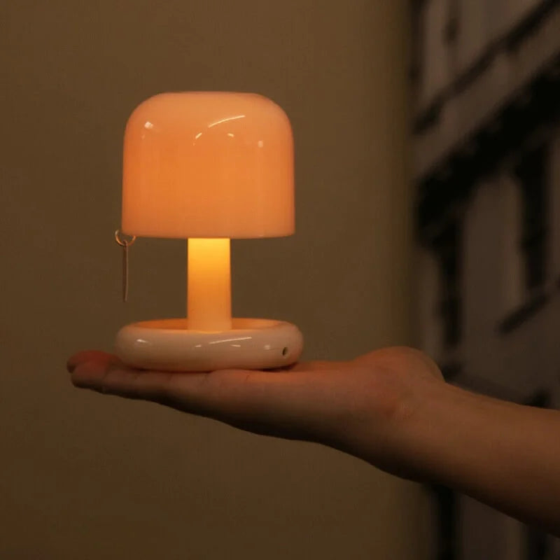Bezprzewodowa lampa stołowa – minimalistyczna lampka nocna LED z ciepłym światłem