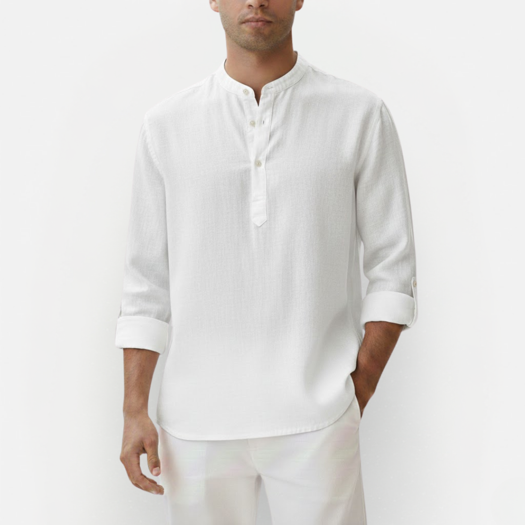 Męska lniana koszula lekka letnia casual