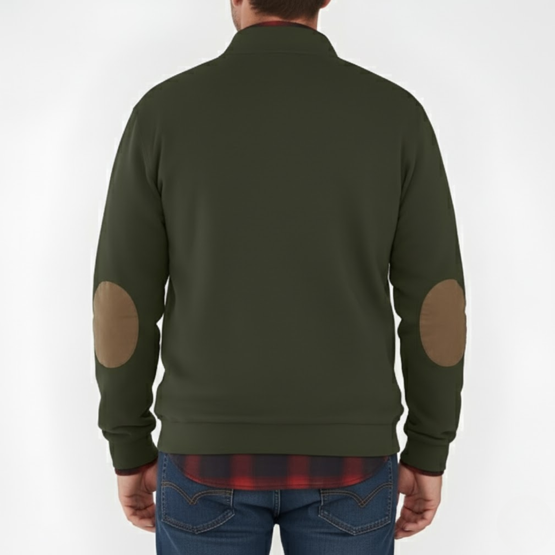 Męski sweter z półzamkiem casual i wygodny