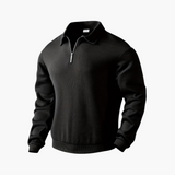 Męski sweter polo z zamkiem – Klasyczny i wygodny design