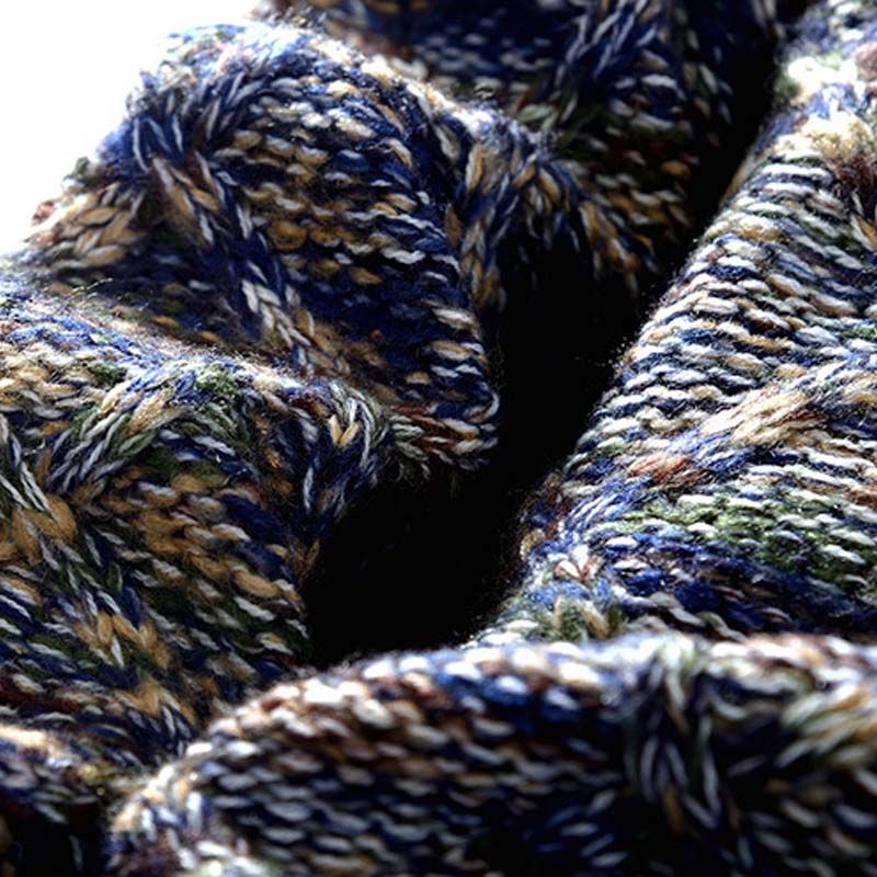 Męski sweter z wzorem – Ciepły dziergany sweter w stylu vintage