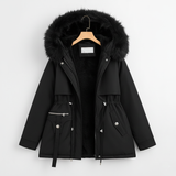 Damska zimowa kurtka z imitacją futra – ciepły i elegancki design