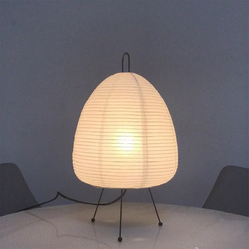 Lampa Stołowa z Papieru Ryżowego do Nastrojowego Oświetlenia