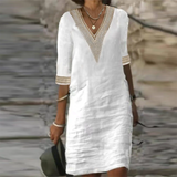 Sukienka Letnia Zwiewna Elegancka Luźna Damska Casual Styl
