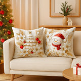 Świąteczna Poszewka na Poduszkę – Dekoracyjna Zimowa Poszewka z Festywnymi Wzorami