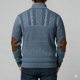 Męski sweter z krótkim zamkiem skandynawski design