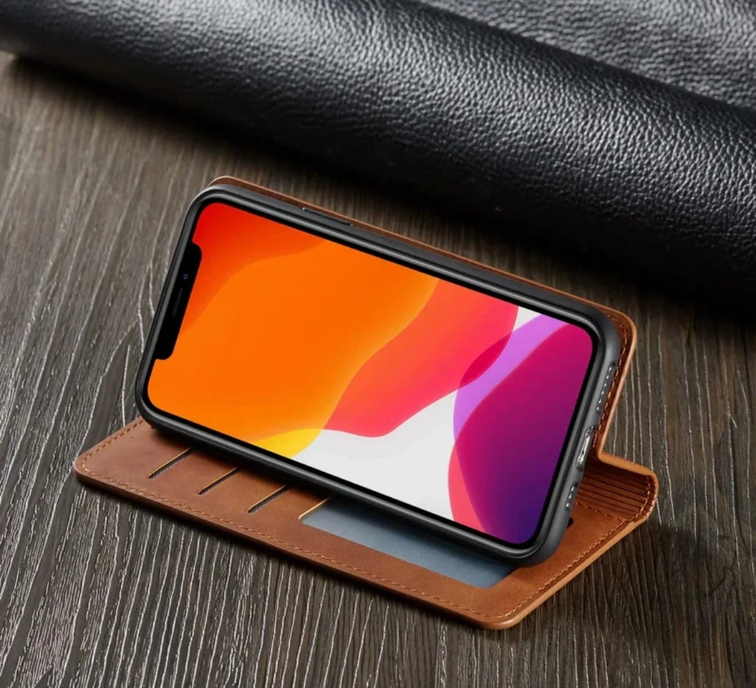Portfel Etui na Telefon z Kieszeniami na Karty i Funkcją Magnetyczną – Pokrowiec Książkowy