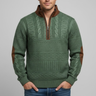 Męski sweter z krótkim zamkiem skandynawski design