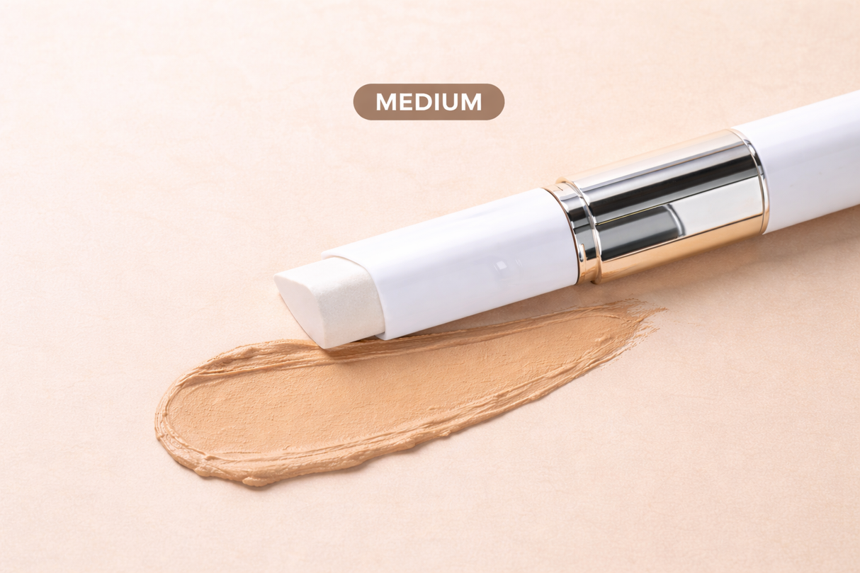 Cover Stick z Wbudowanym Pędzelkiem dla Równego Makijażu