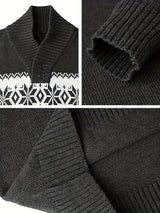 Męski sweter zimowy z norweskim motywem – ciepły sweter na święta i zimę