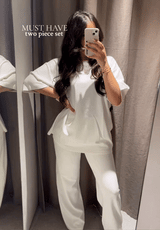 Oversizowany letni zestaw damski – przewiewna, wygodna i modna odzież na ciepłe dni