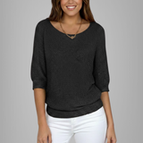 Damski sweter z dekoltem typu scoop – elegancki i wygodny krój