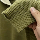 Męski sweter z półzamkiem – Dziany sweter z wysokim kołnierzem