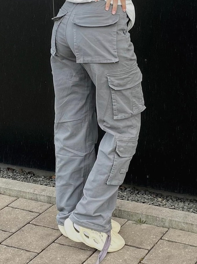 Damskie spodnie cargo – wygodne spodnie streetwear z kieszeniami