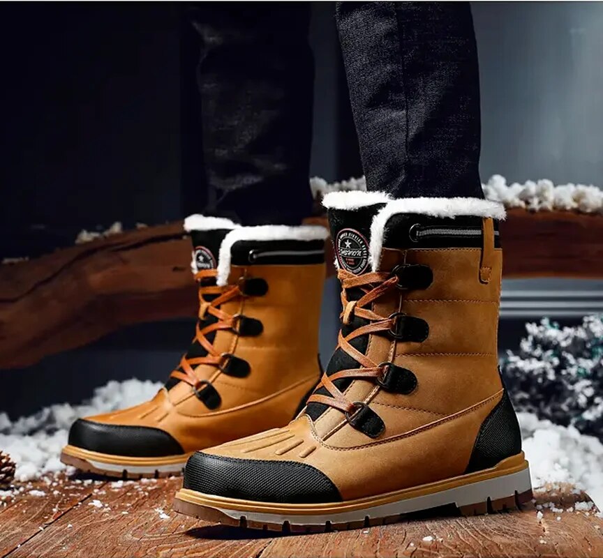 Męskie Buty Zimowe z Ciepłą Podszewką – Wygodny Uchwyt i Outdoorowy Styl