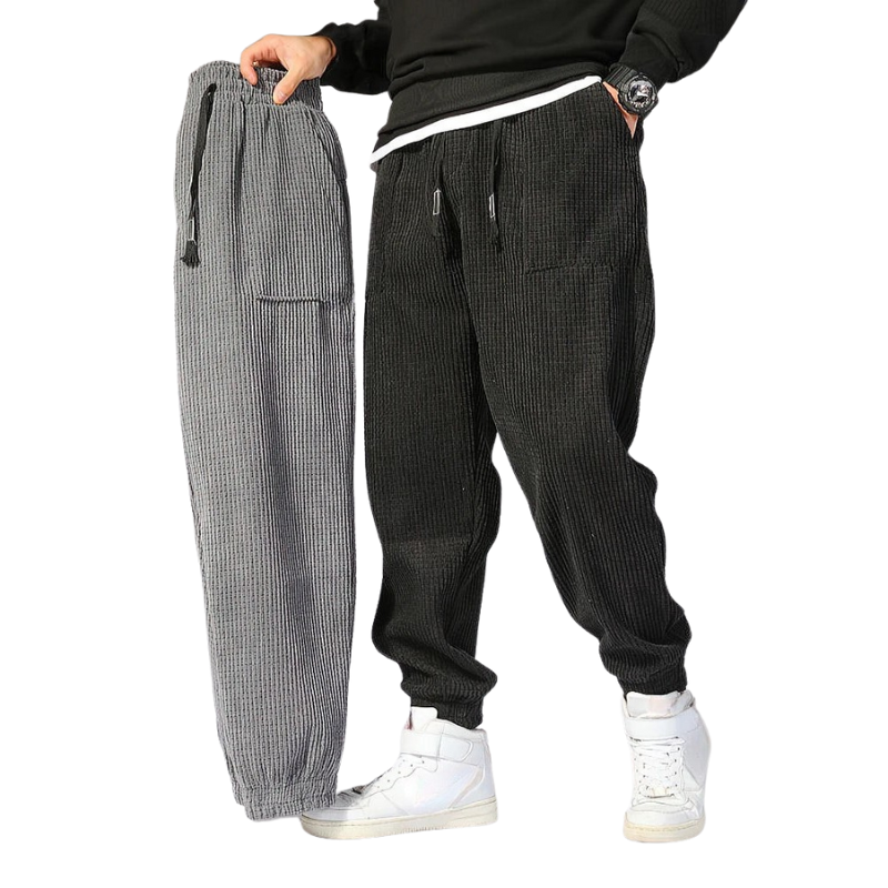 Casual męskie spodnie dresowe – wygodne luźne spodnie z nowoczesnym krojem