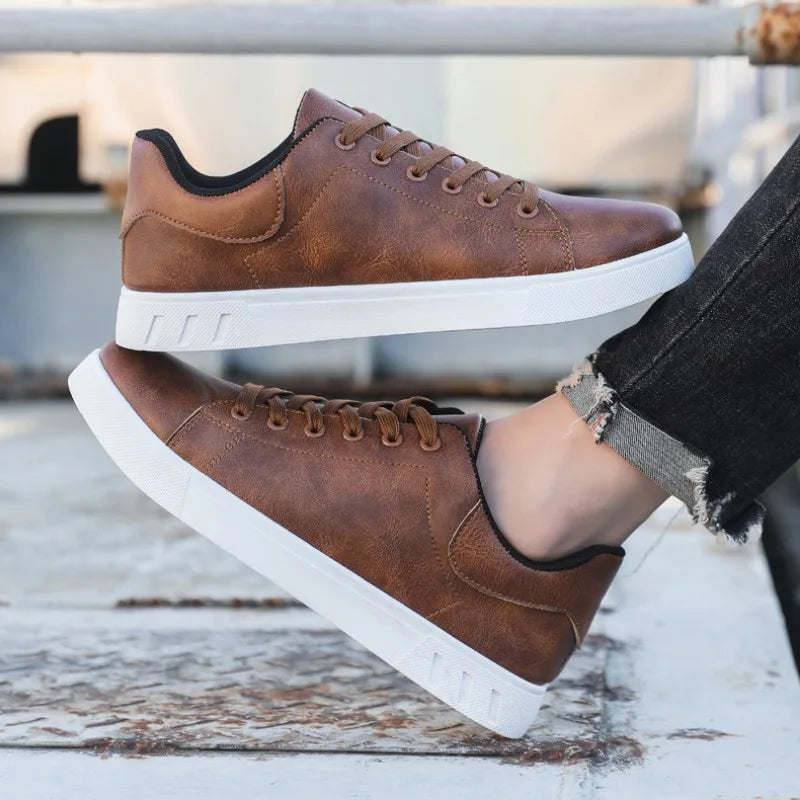 Męskie Skórzane Buty Klasyczny Design Wysoka Jakość
