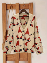 Świąteczny kardigan z reniferami – damski zimowy sweter z świątecznym motywem